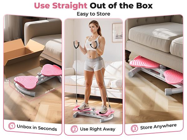 Body Shaping Waist Twister Board - Silent Abdominal Exercise Equipment, Non-Slip Rotating Disc with Stretch Resistance Bands, 330lbs Capacity Indoor Fitness Gear for Waist & Abs Workout,summerwins